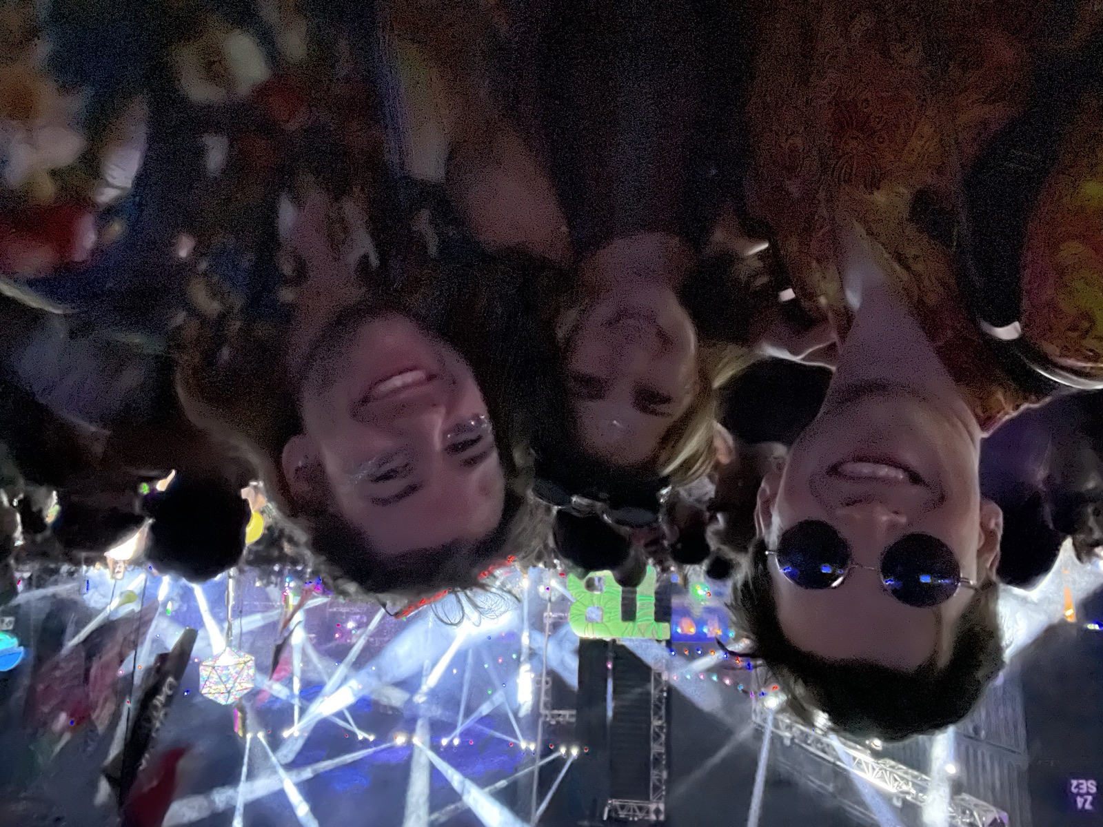 Riley, Sarah and James at kineticFIELD after dark, EDC Las Vegas 2023